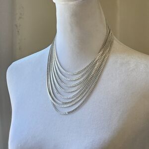 Vintage Monet 8 Strand Necklace Layered Necklace